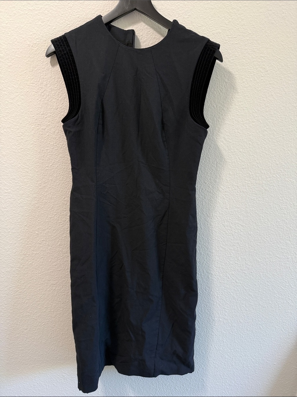 Piazza Sempione Black Sleeveless Midi Sheath Dress